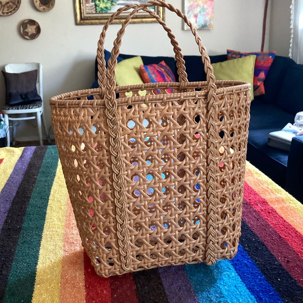 Bembien small Jolene bag plastic woven tote bag